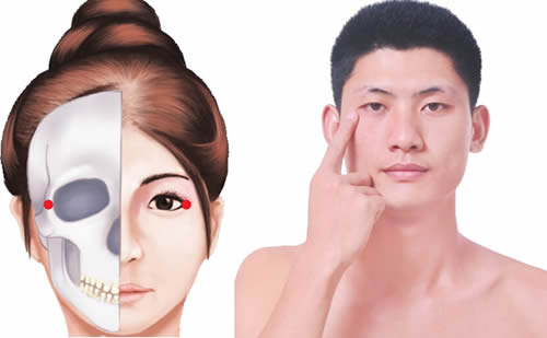 瞳子髎穴位位置图