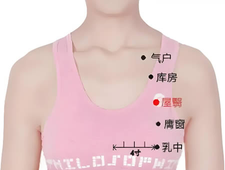 屋翳穴的正确位置图