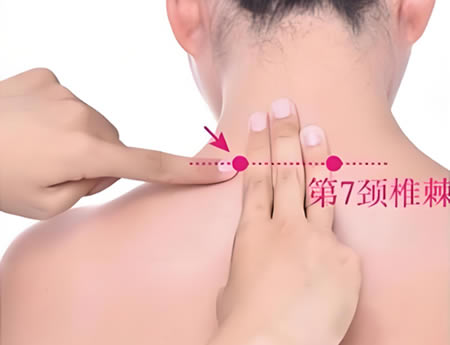 肩中俞穴的正确位置图