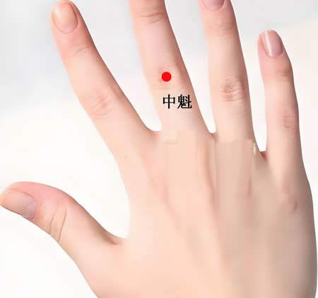 中魁穴位的正确位置图