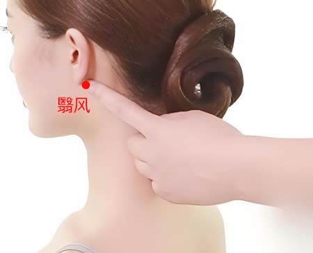 翳风穴的正确位置图